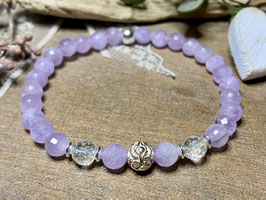 Armband Lavendel-Amethyst mit Kugel aus Silber 925