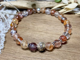 Armband Hämatoid-Quarz mit Kugel aus Silber 925