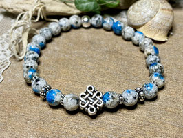 Armband K2-Jaspis mit Endlosknoten aus Silber 925