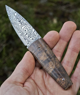 Sgian Dubh fixe -  Loupe de noyer stabilisé