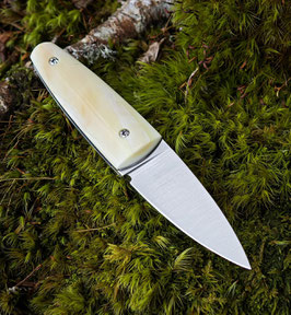 Mini Sgian Dubh - dent de phacochère avec vis guillochées