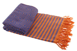 Kelim Lux Summer (orange/royalblau)