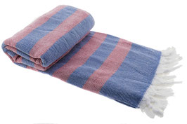 Hamamtuch Frottee (marineblau/terracotta)