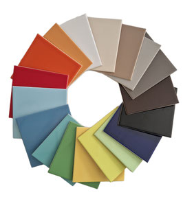 18 Fliesen bunte Mischung glanz ca. 15x15x0,6 cm