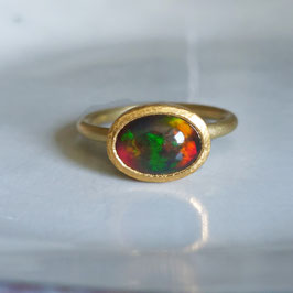 Äthiopischer Opalring 999 750 Gold, 55
