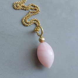 750 Goldanhänger mit Pinkopal Pendel