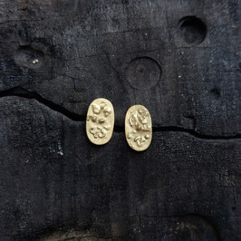 Relief-Ohrstecker 750 Gold recycelt