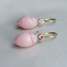 Pinkopal Saphir Ohrringe 750 Gold