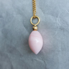750 Goldanhänger mit Pinkopal Pendel