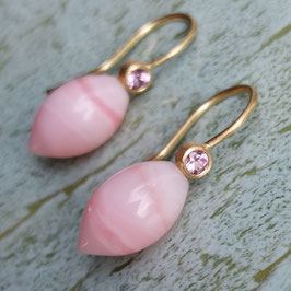 Pinkopal Saphir Ohrringe 750 Gold
