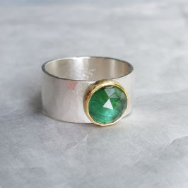 Turmalin Rosecut Ring Silber 750 Gold