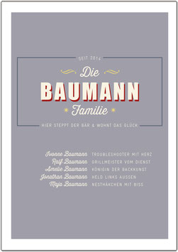 Wandbild "Familie Baumann"