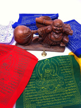 Tibetische Gebetsfahne Medizin Buddha Abbildung