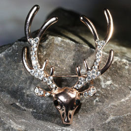 ANGEBOT! Brosche "Rentier-Gold"