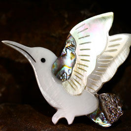 Brosch "Perlmutt-Vogel"