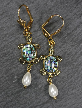 Ohrschmuck "Schildkröten-Abalone"