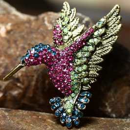 Brosche & Kettenanhänger "Kolibri"