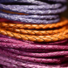 Halsketten Flechtleder-Silber "Sunset Dreams"