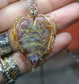 Kettenanhänger  Mystery Heart "Multicolor-Silber"
