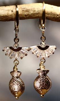 Ohrschmuck "Fische" mit Zirkonias