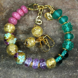 Armschmuck "Rosa-Lila-Türkis"