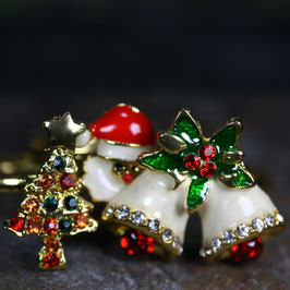 Fingerringe "Baum, Glocken, Weihnachtsmann"