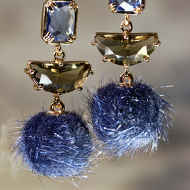 Ohrschmuck "Blue-Puschel"