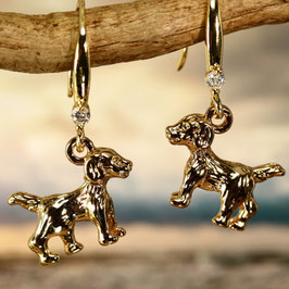 Ohrschmuck "Hunde" Gold