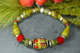 Armband "Olive Rouge"