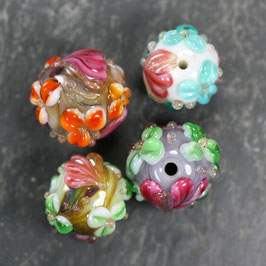 Set "Blumenkugeln-Bunt"