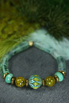 Armband "Türkis Olive"