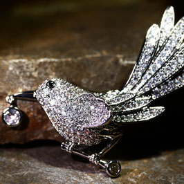 Brosche "Vogel-Silber"