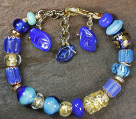 Armschmuck "Blau-Gold"