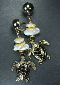 Ohrschmuck "Perlmutt-Schildkröten"