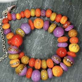 Halskette "Orange-Pink"