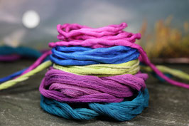 Seidenbänder 5 Stück Pink, Blau, Grün, Beere, Petrol