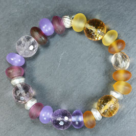 Armschmuck Edelsteine & Glas "Lavender Sun"