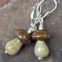 Ohrschmuck "Steinpilz-Silber/Gold"