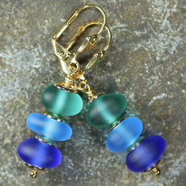 Ohrschmuck  "Karibik Blau-Smaragdgrün"