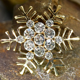 Brosche "Schneeflocke-Gold"