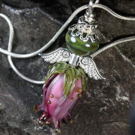 Kettenanhänger Schutzengel-Blütenknospen "Amethyst-Lila" Silber oder Gold