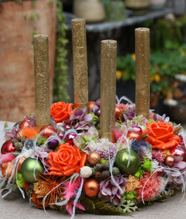 Weihnachtskranz "Ewig Schön" Orange