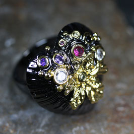 Fingerring "Eichenblätter auf Herz"