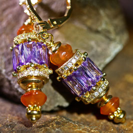 Ohrschmuck "Lila & Orange"