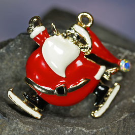 Brosche & Kettenanhänger "Weihnachtsmann"