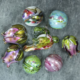 Set "Vogel-Blüten-Kugeln"