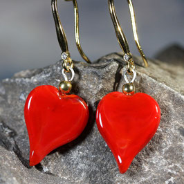 Ohrschmuck "Herzen-Rot"
