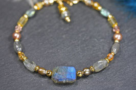 Armband "Labradorit-Gold"