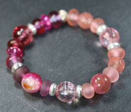 Armschmuck Edelsteine & Glas "Pink Melon"