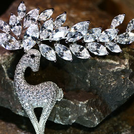 Brosche "Hirsch-Silber"